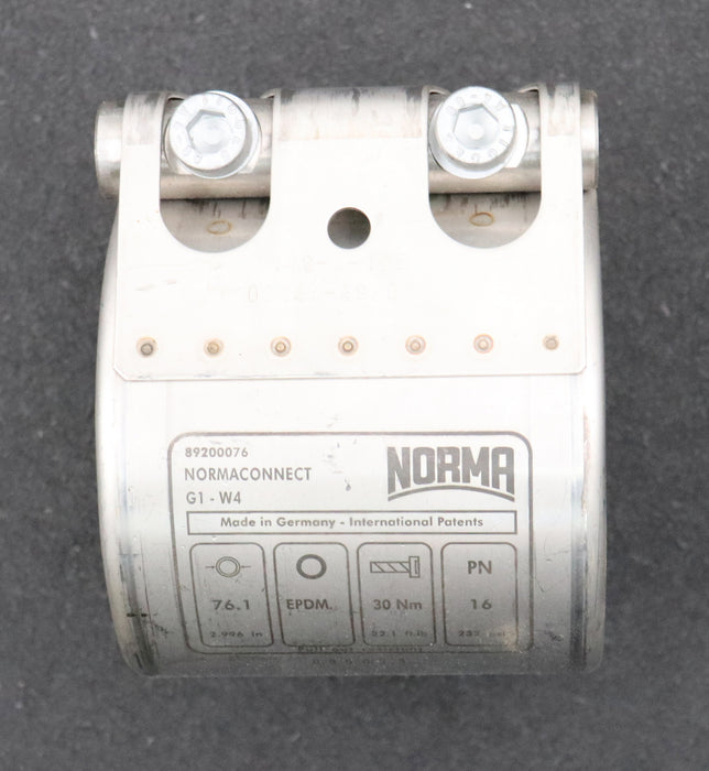 Bild des Artikels NORMA-NORMACONNECT-Rohrkupplung-G1-W4-Ø-76,1mm-(2,996in)-30Nm-16PN-unbenutzt
