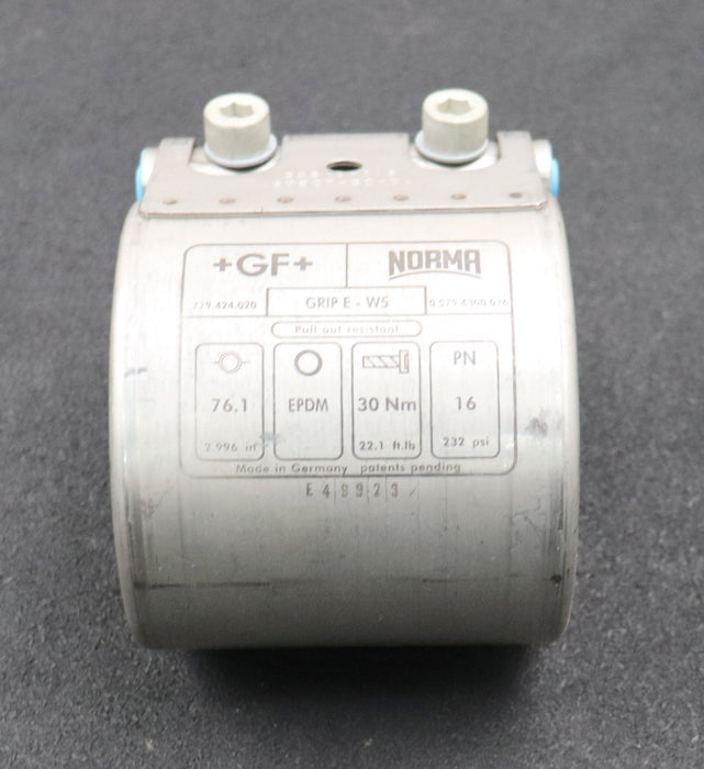 Bild des Artikels GEORG-FISCHER/NORMA-Rohrkupplung-GRIP-E-W5-Art.Nr-779.424.020-Ø-76,1mm-(2,996in)