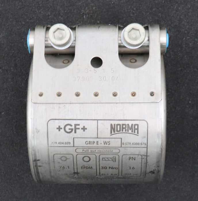 Bild des Artikels GEORG-FISCHER/NORMA-Rohrkupplung-GRIP-E-W5-Art.Nr-779.424.020-Ø-76,1mm-(2,996in)