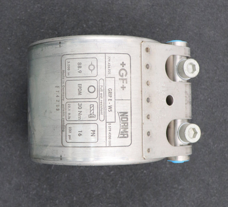 Bild des Artikels GEORG-FISCHER/NORMA-Rohrkupplung-GRIP-E-W5-Art.Nr.-779.424.025-Ø-88,9mm-(3,5in)
