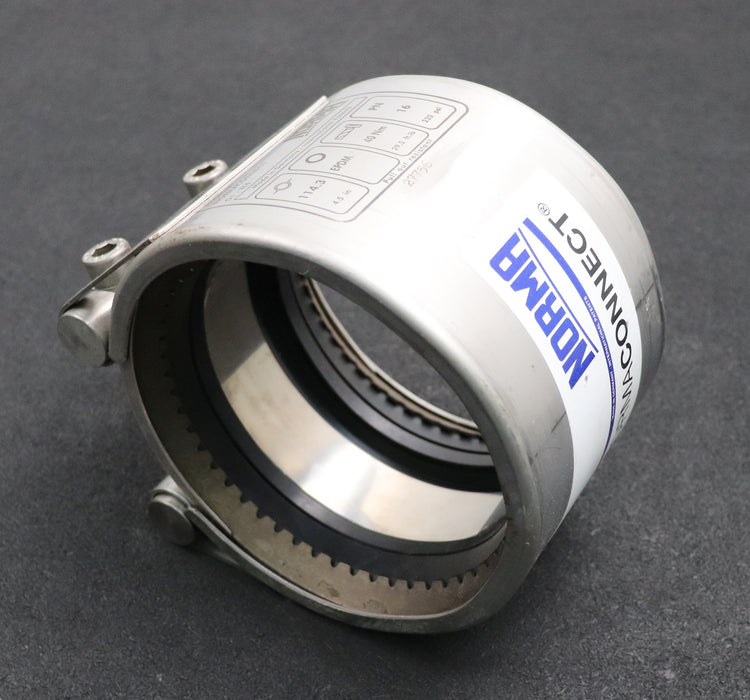 Bild des Artikels NORMA-NORMACONNECT-Rohrkupplung-G1-W4-Ø-114,3mm-(4,5in)-40Nm-16PN-unbenutzt