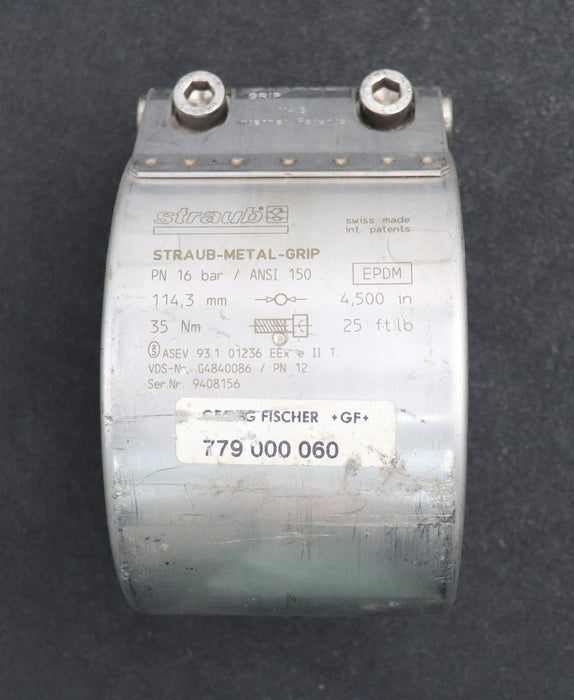 Bild des Artikels GEORG-FISCHER/STRAUB-Rohrkupplung-Art.Nr.-779.000.060-Ø-114,3mm-(4,5in)-35Nm