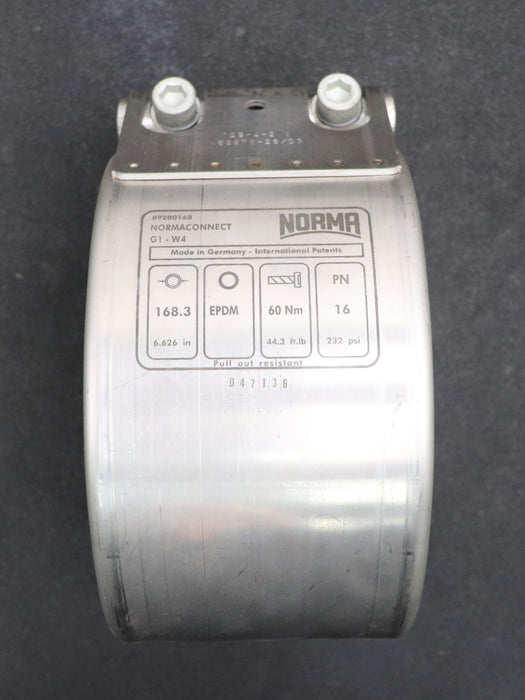 Bild des Artikels NORMA-NORMACONNECT-Rohrkupplung-G1-W4-Ø-168,3mm-(6,626in)-60Nm-16PN-unbenutzt
