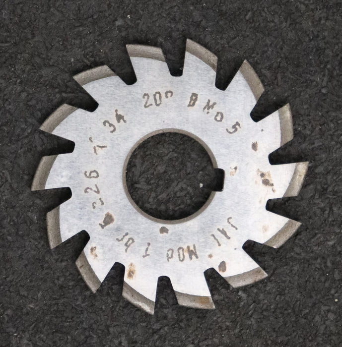 Bild des Artikels JAL-Zahnformfräser-gear-profile-cutter-m=-1mm-Nr-5-für-Zähnezahlbereich-Z=-26-34