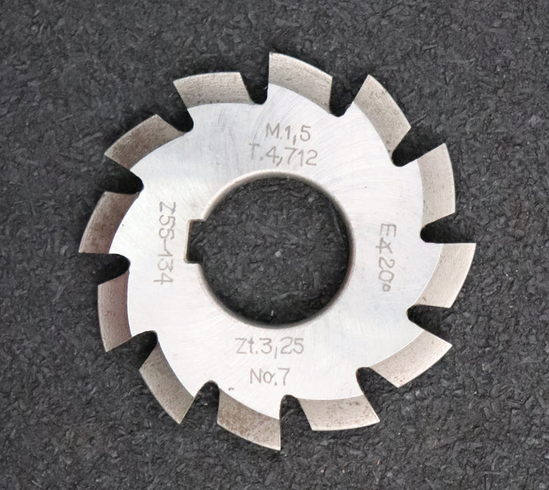 Bild des Artikels PRESTO-Zahnformfräser-gear-profile-cutter-m=-1,5mm-Nr.-7--Z=-55-134