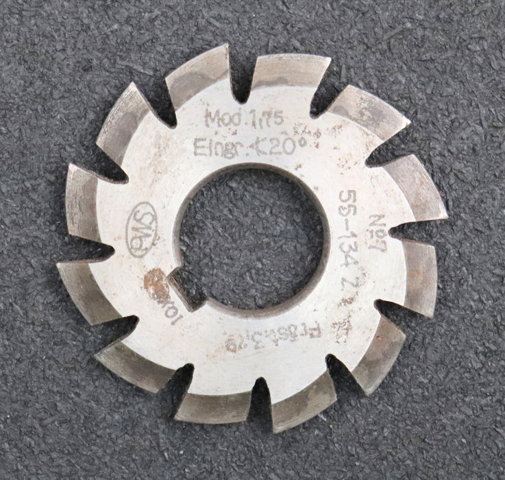 Bild des Artikels PWS-Zahnformfräser-gear-profile-cutter-m=-1,75mm-Nr.-7-für-Z=-55-134