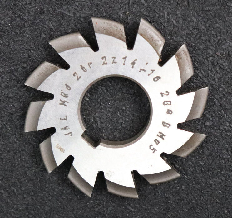Bild des Artikels JAL-Zahnformfräser-gear-profile-cutter-m=-2mm-Nr-2-für-Zähnezahlbereich-Z=-14-16