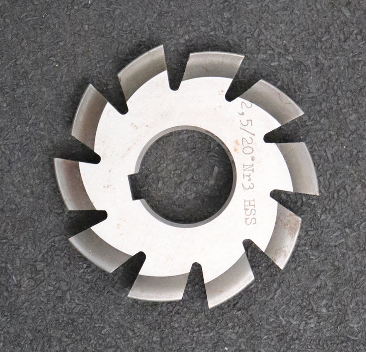 Bild des Artikels Zahnformfräser-gear-profile-cutter-m=-2,5mm-Nr.-3-Zähnezahlbereich-Z=-17-20