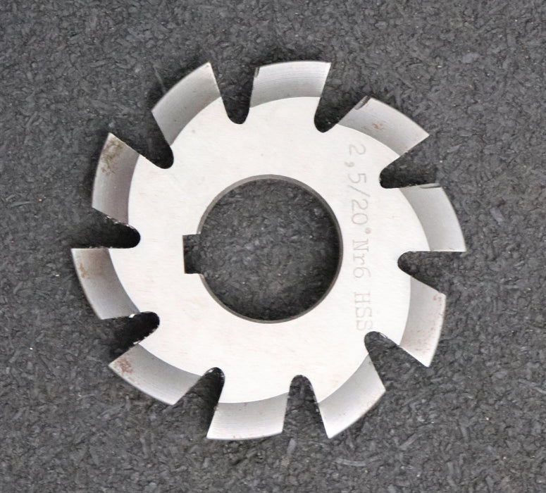 Bild des Artikels Zahnformfräser-gear-profile-cutter-m=-2,5mm-Nr.-6-Zähnezahlbereich-Z=-35-54