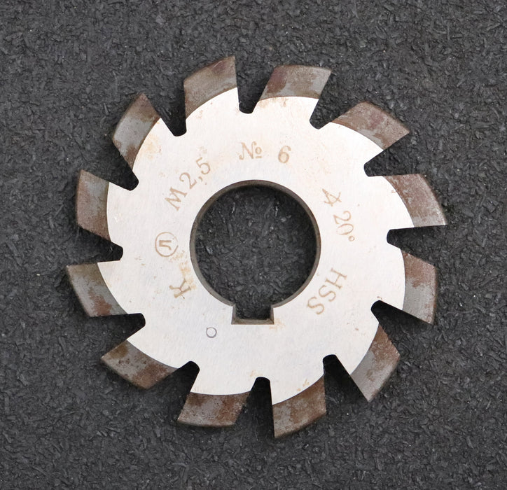 Bild des Artikels Zahnformfräser-gear-profile-cutter-m=-2,5mm-Nr.-6-für-Zähnezahlbereich-Z=-35-54