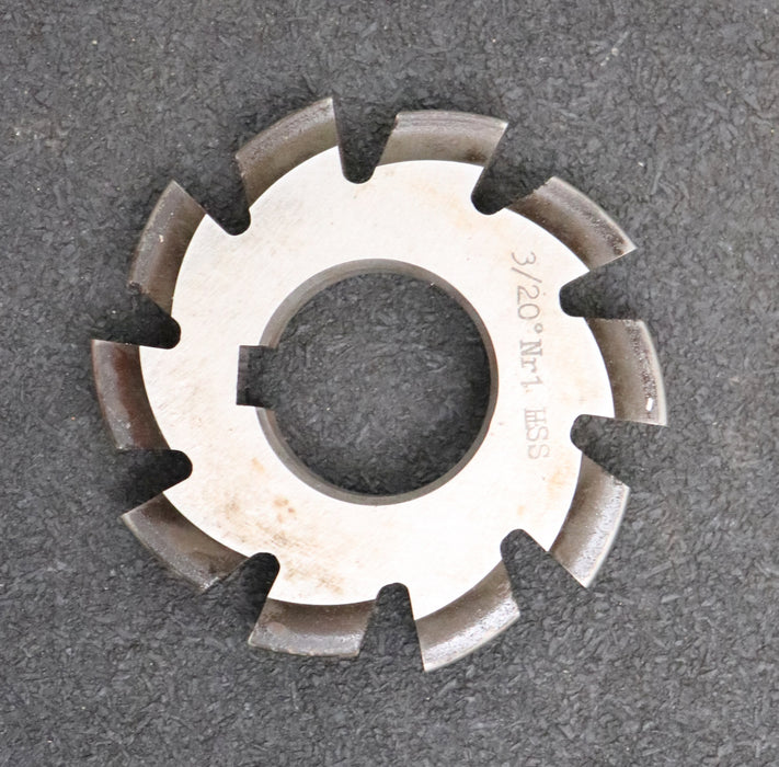 Bild des Artikels Zahnformfräser-gear-profile-cutter-m=-3mm-Nr.-1-für-Zähnezahlbereich-Z=-12-13