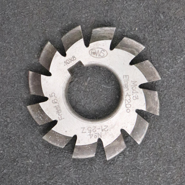 Bild des Artikels PWS-Zahnformfräser-gear-profile-cutter-m=-3mm-Nr.-3-Zähnezahlbereich-Z=-17-20