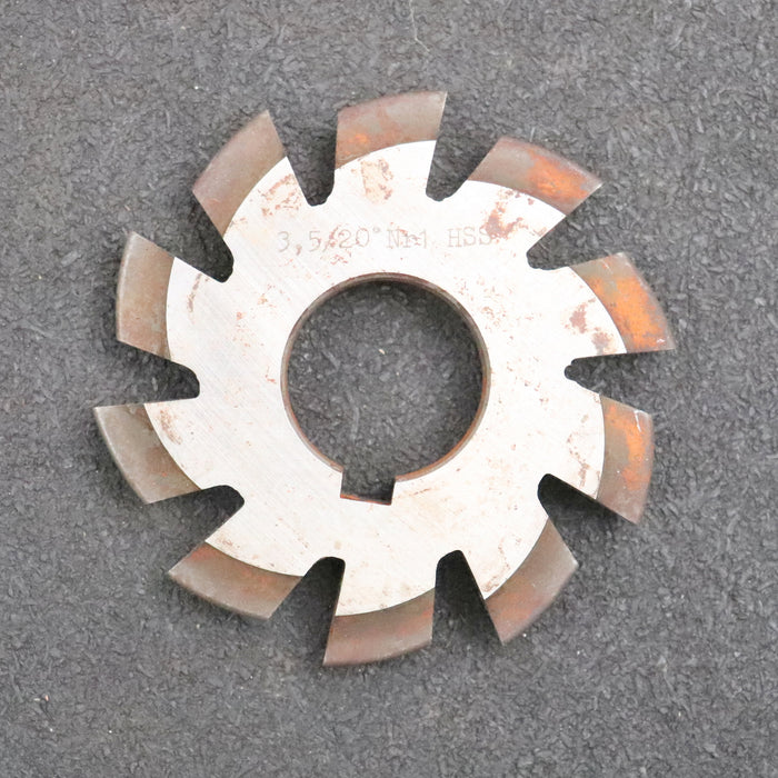 Bild des Artikels Zahnformfräser-gear-profile-cutter-m=-3,5mm-Nr.-1-für-Zähnezahlbereich-Z=-12-13