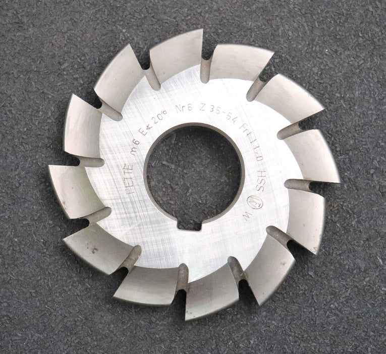 Bild des Artikels FETTE-Zahnformfräser-gear-profile-cutter-m=-6mm-Nr.-6-Zähnezahlbereich-Z=-35-54