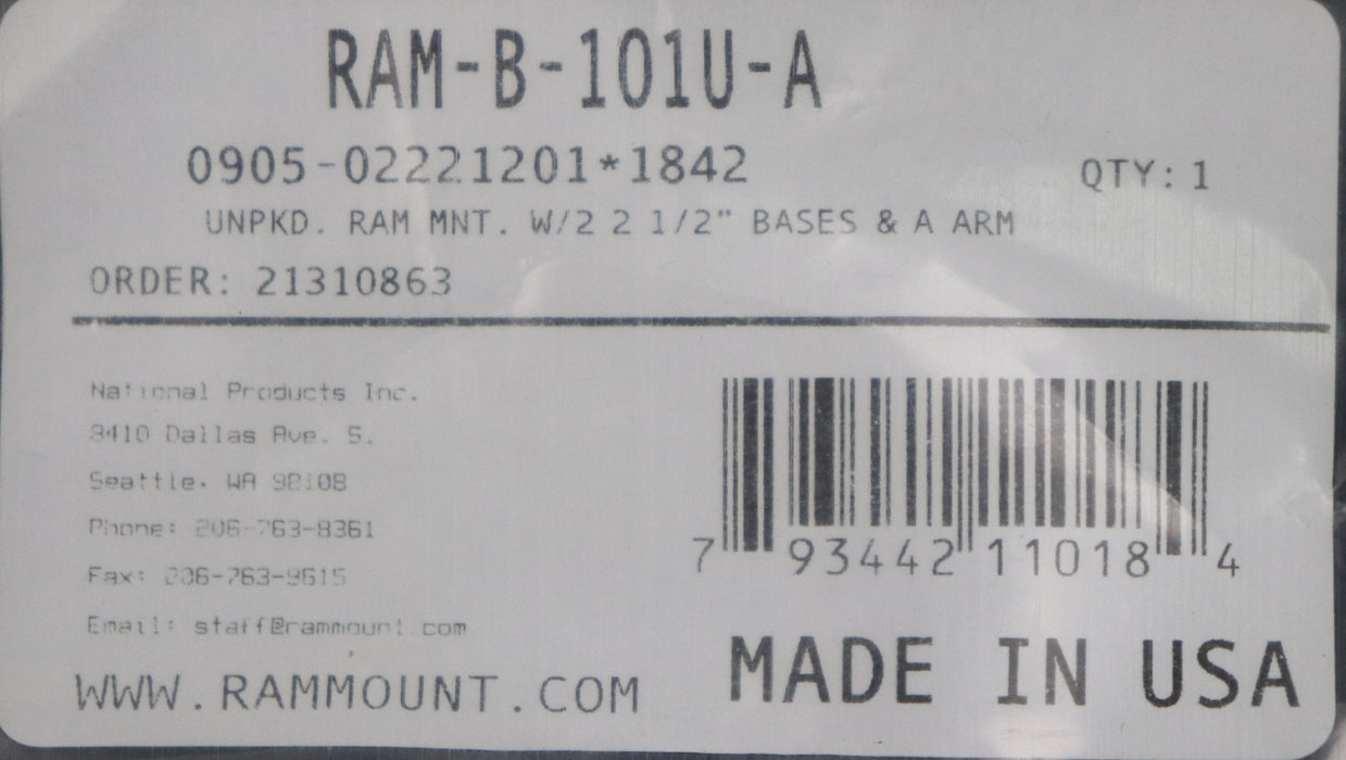 Bild des Artikels RAM-MOUNT-Oberflächenhalterung-RAM-B-101U-A-Order:-21310863-unbenutzt-in-OVP