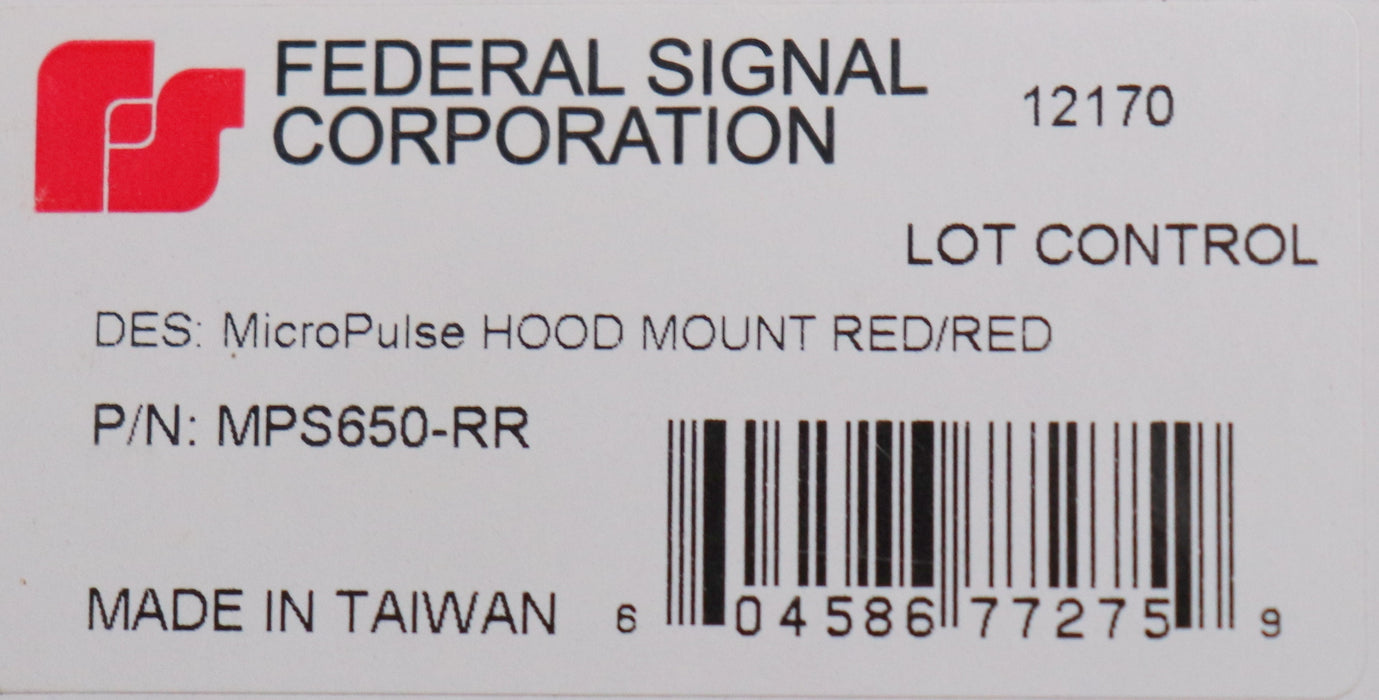 Bild des Artikels FEDERAL-SIGNAL-MICROPULSE--Begrenzungsleuchte-MPS650-RR-Farbe-Rot-12-24VDC