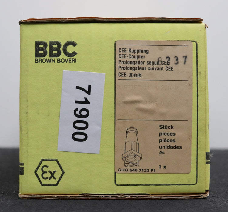 Bild des Artikels BBC-CEE-Kupplung-GHG-543-3306-V0-3-Polig-16A-220-240V-50/60Hz-unbenutzt-in-OVP