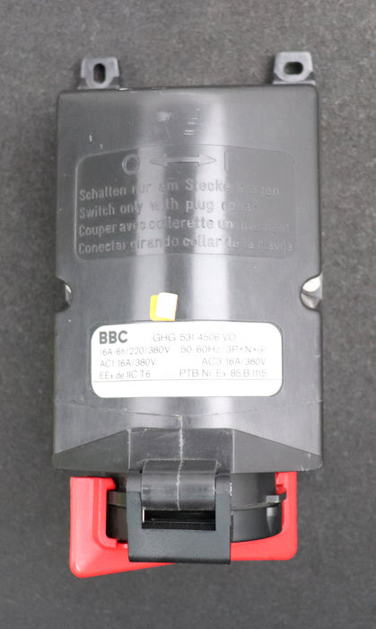 Bild des Artikels BBC-Wandsteckdose-GHG-531-4506-V0-5-Polig-16A-220/380V-50/60Hz-unbenutzt-in-OVP