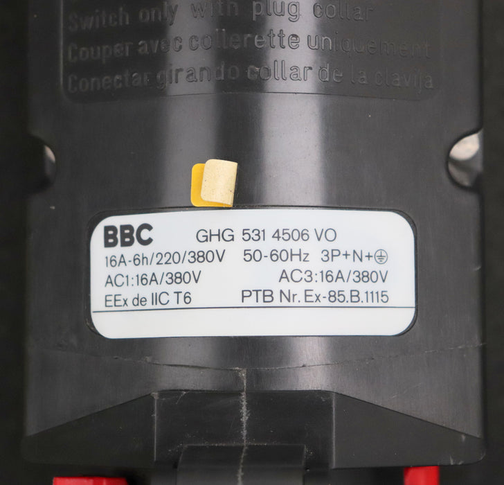 Bild des Artikels BBC-Wandsteckdose-GHG-531-4506-V0-5-Polig-16A-220/380V-50/60Hz-unbenutzt-in-OVP