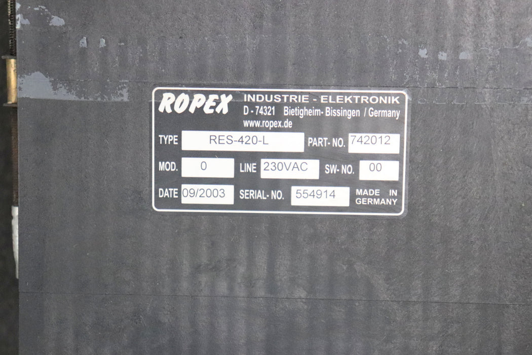 Bild des Artikels ROPEX-Temperaturregler-RES-420-L-Part.No.-742012-230VAC-5A-gebraucht