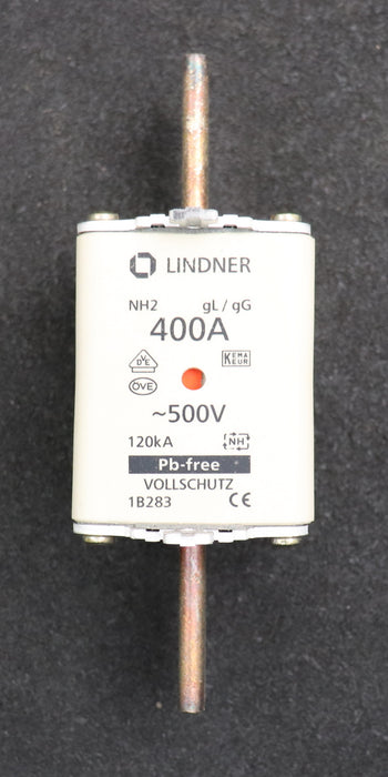 Bild des Artikels LINDNER-3x-Sicherungseinsatz-fuse-link-Art.Nr.-1B283-400A-500VAC-gL-gG-Gr.-2