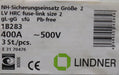 Bild des Artikels LINDNER-3x-Sicherungseinsatz-fuse-link-Art.Nr.-1B283-400A-500VAC-gL-gG-Gr.-2
