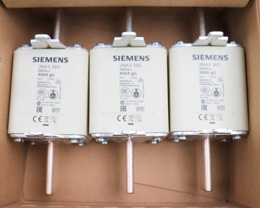 Bild des Artikels SIEMENS-3x-Sicherungseinsatz-fuse-link-3NA3360-Gr.-3-400A-500VAC-gG-unbenutzt