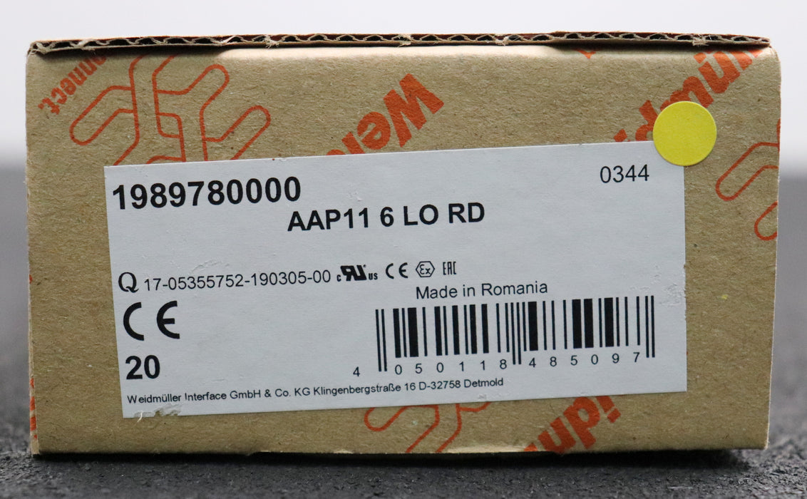 Bild des Artikels WEIDMÜLLER-20x-Durchgangsklemme-AAP11-6-LO-RD-Art.Nr.-1989790000-unbenutzt