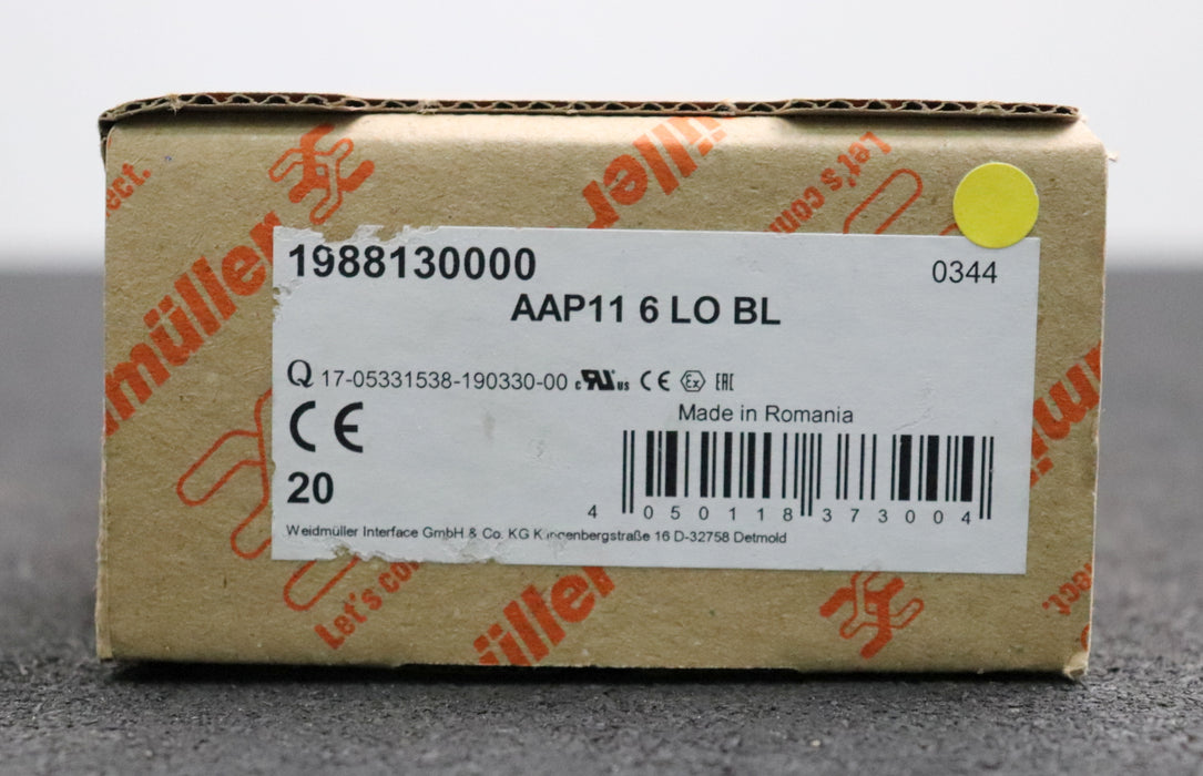 Bild des Artikels WEIDMÜLLER-20x-Durchgangsklemme-AAP11-6-LO-BL-Art.Nr.-1988130000-unbenutzt