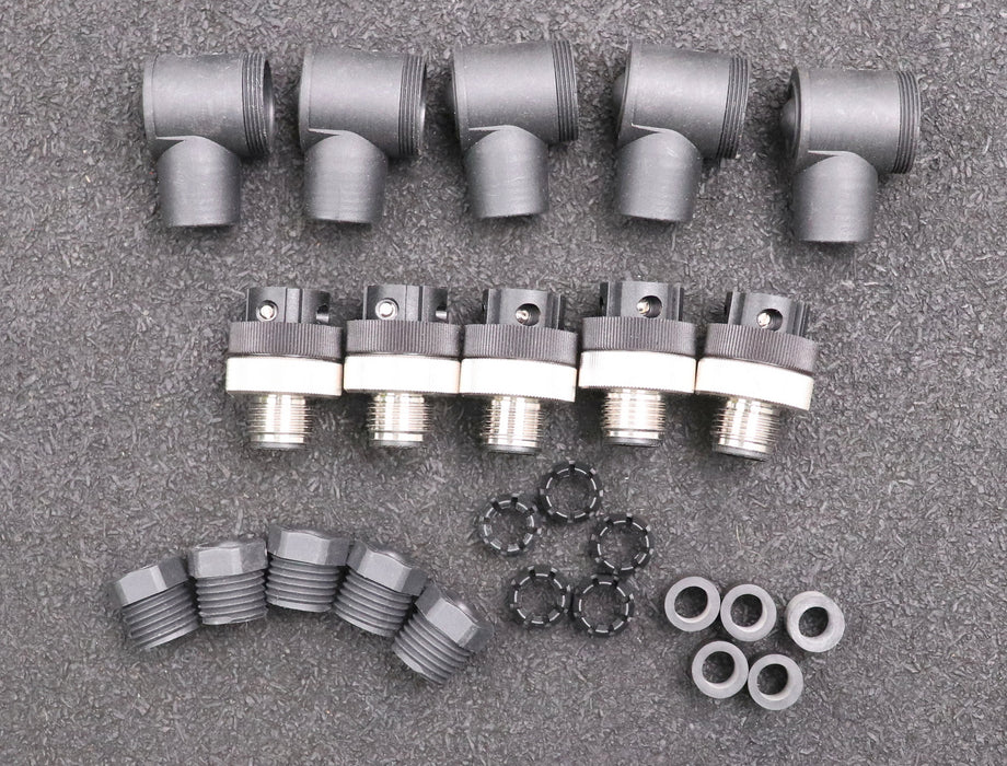 Bild des Artikels BINDER-5x-Rundsteckverbinder-4-polig-Stecker-M12-gewinkelt-unbenutzt-in-OVP