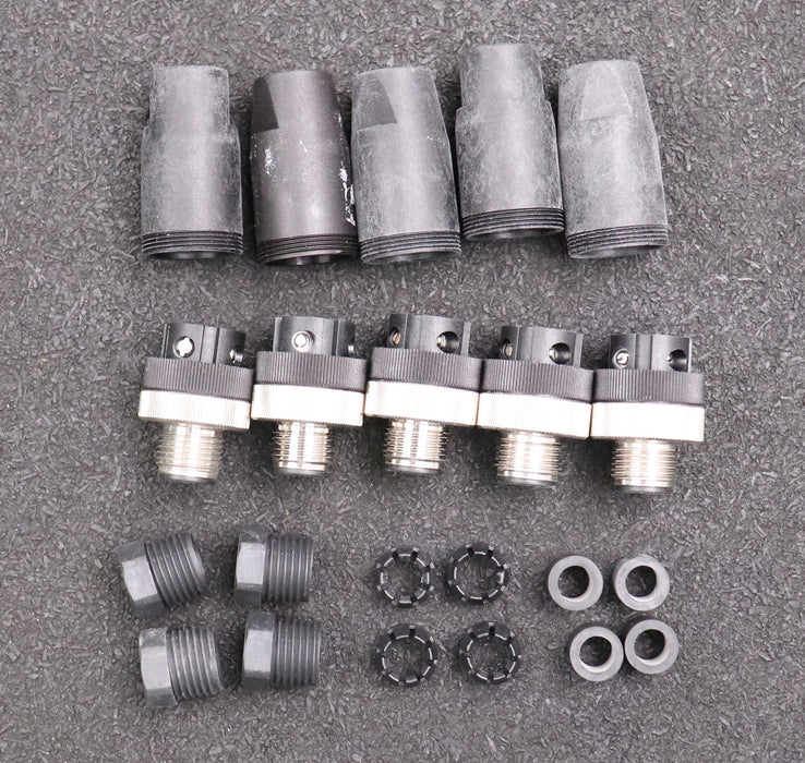 Bild des Artikels BINDER-5x-Rundsteckverbinder-4-polig-Stecker-M12-gerade-unbenutzt