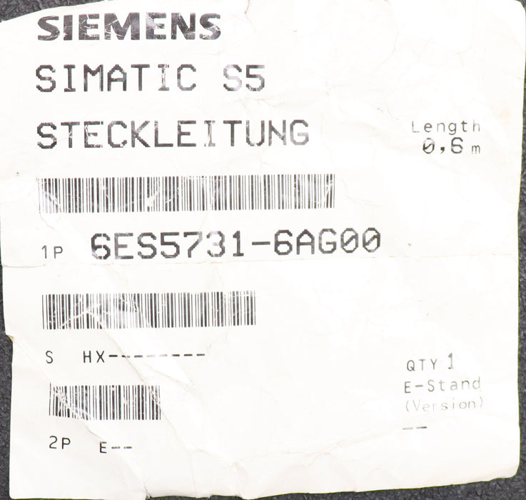Bild des Artikels SIEMENS-SIMATIC-S5-Steckleitung-6ES5731-6AG00-Kabellänge-0,6m-unbenutzt-in-OVP