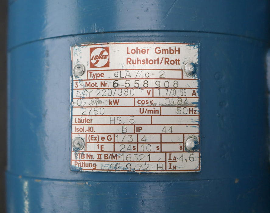 Bild des Artikels SIHI-Pumpe-DRVYX-0201-FN-309024-mit-Motor-LOHER-eLA71a-2-0,37kW-2750U/min