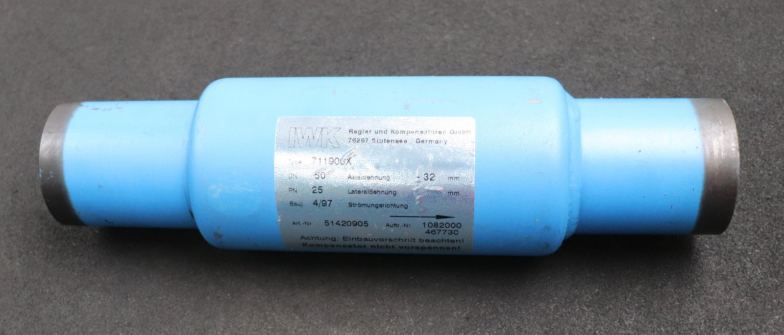 Bild des Artikels IWKA-/-BOA-Stahl-Axialkompensator-BKT-711900X-DN50-Axialdehnung--32mm-PN25