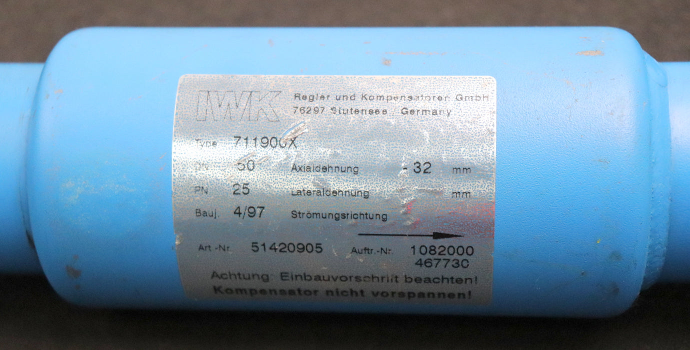 Bild des Artikels IWKA-/-BOA-Stahl-Axialkompensator-BKT-711900X-DN50-Axialdehnung--32mm-PN25