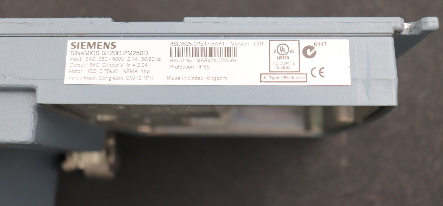 Bild des Artikels SIEMENS-SINAMICS-G120D-PM250D-Filter-6SL3525-0PE17-5AA1-Version-C01