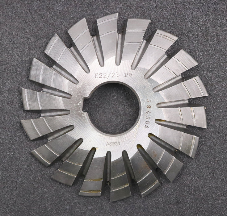 Bild des Artikels DOLD-asymmetrischer-Prismenfräser-E-22°/2b-Flankenwinkel-22°/0°-Gesamtwinkel-22°