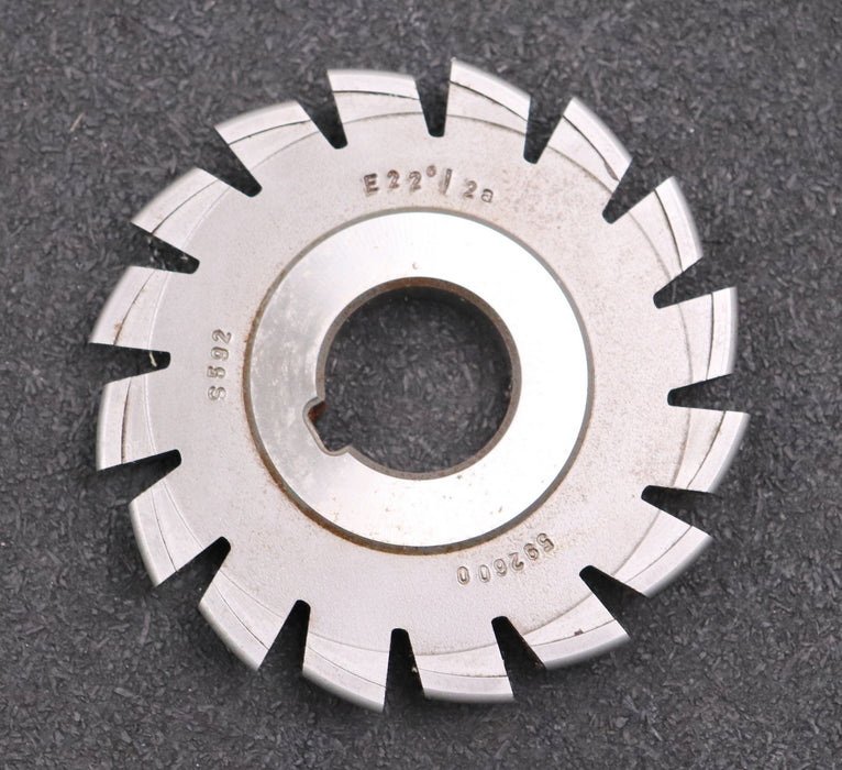 Bild des Artikels DOLD-asymmetrischer-Prismenfräser-E-22°/2a-Gesamtwinkel-22°-Flankenwinkel-22°/0°