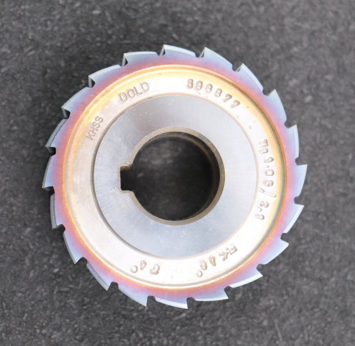 Bild des Artikels DOLD-Rillenfräser-Teilung-1,06-x-46°-Abmessungen-Ø65x28,3xxØ22mm-mit-LKN