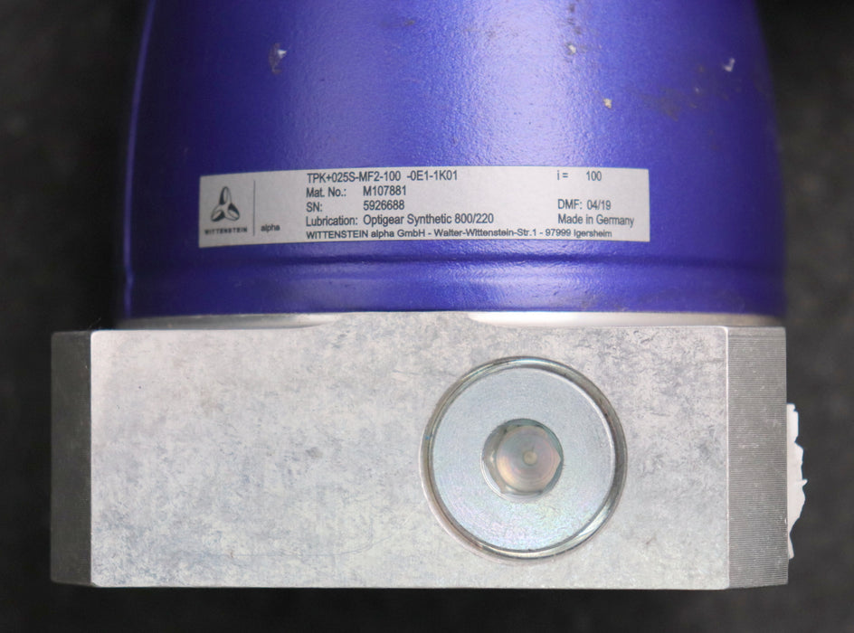 Bild des Artikels WITTENSTEIN-spielarmes-Winkelgetriebe-+-Hypoidgetriebe-TPK+025S-MF2-100-0E1-1K01