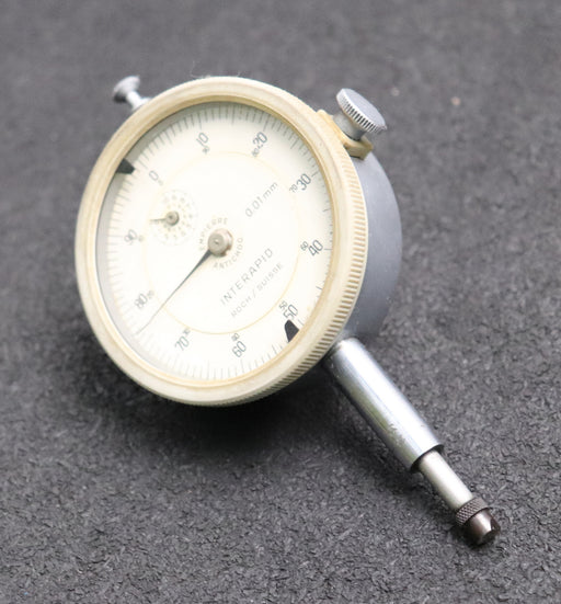 Bild des Artikels INTERAPID-Messuhr-Hub-10mm-Genauigkeit-0,01mm-mit-Halteöse-Ø58mm-gebraucht