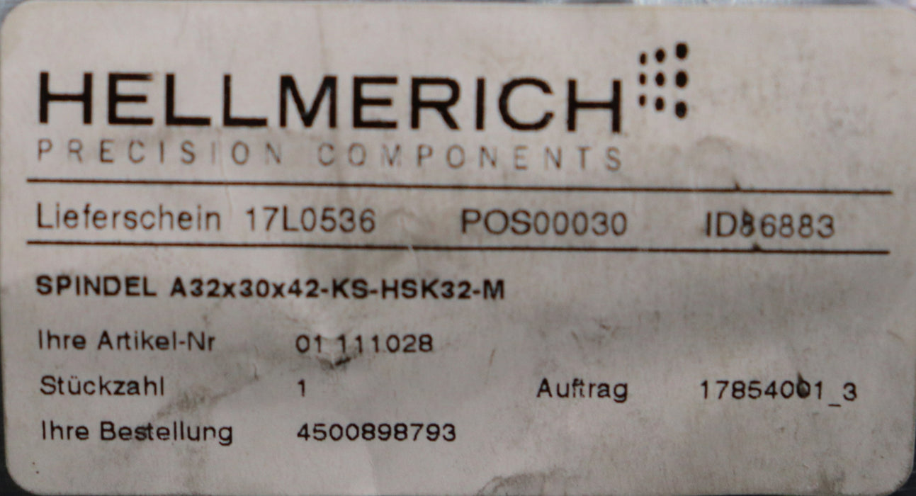 Bild des Artikels HELLER-/-MAPAL-überholte-Kurzspindel-für-HELLER-BAZ-A32x30x42-KS-HSK32-MAPAL