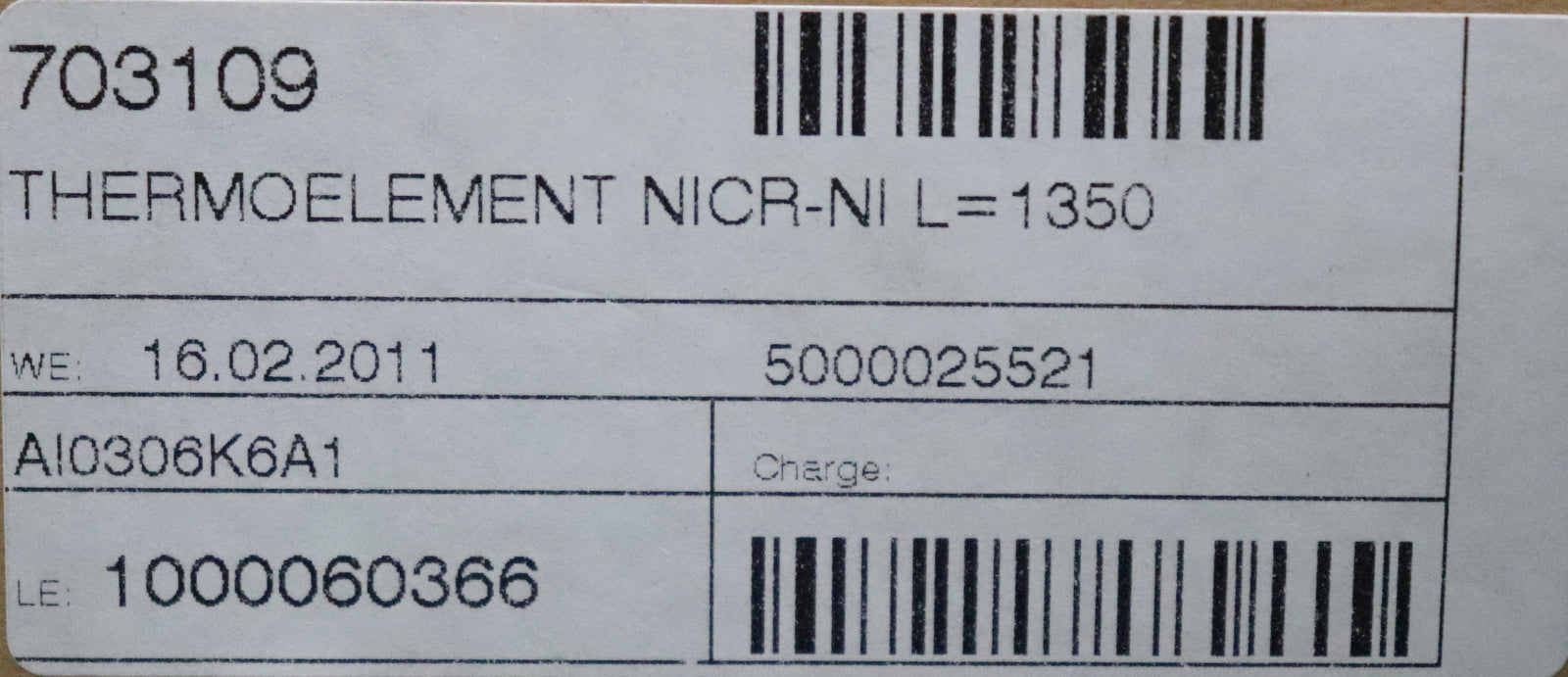 Bild des Artikels APPLIED-MATERIALS-Thermoelement-NiCr-Ni-Länge-1350mm-mit-LEMO-Steckerpaar