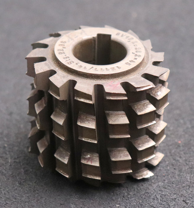 Bild des Artikels Keilwellen-Wälzfräser-6-Keile-45x38,2x18,2-mit-Höcker-Fertigfräser-Ø75x66xØ27mm