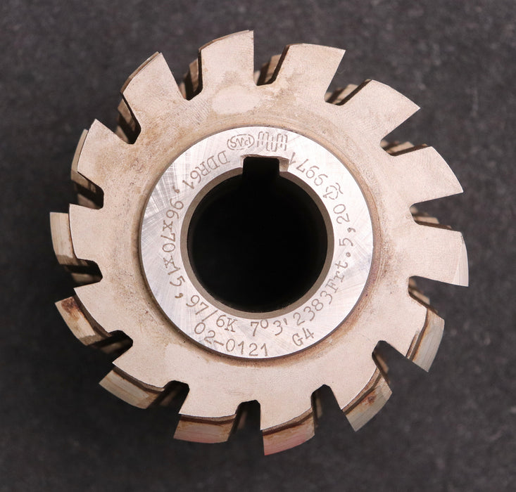 Bild des Artikels PWS-Keilwellen-Wälzfräser-6-Keile-61,96x70x15,97-Fertigfräser-Ø97x88xØ32mm