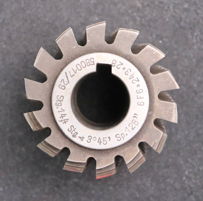 Bild des Artikels Keilwellen-Wälzfräser-6-Keile-28x24,3x6-mit-Höcker-Fertigfräser-Ø75x66xØ27mm-LKN