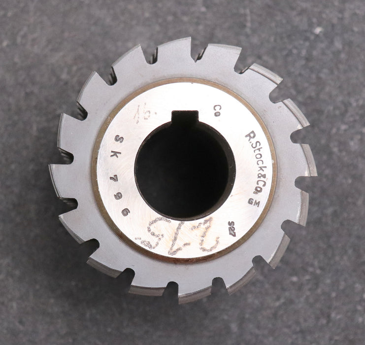 Bild des Artikels R.STOCK-Keilwellen-Wälzfräser-6-Keile-32,32x36x6,32-mit-Höcker-Fertigfräser