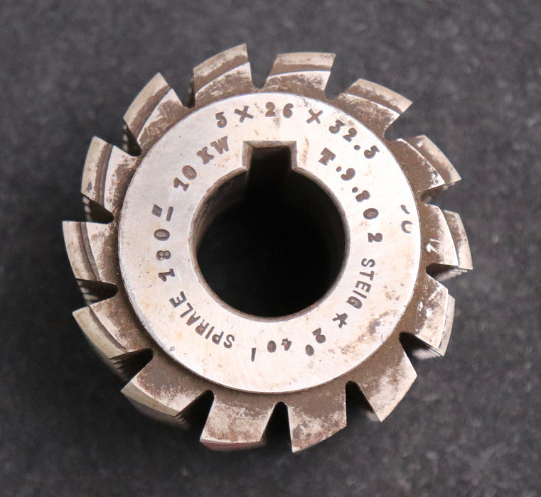 Bild des Artikels HENTZEN&CO-Keilwellen-Wälzfräser-10-Keile-32,5x26x5-Fertigfräser-Ø76x65xØ27mm