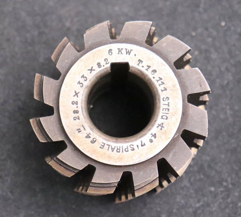 Bild des Artikels HENTZEN&CO-Keilwellen-Wälzfräser-6-Keile-28,2x33x8,2-mit-Höcker-Fertigfräser