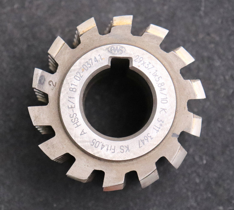 Bild des Artikels PWS-Keilwellen-Wälzfräser-10-Keile-29x37,1x2,84-Höcker-Fertigfräser-Ø69x56xØ27mm